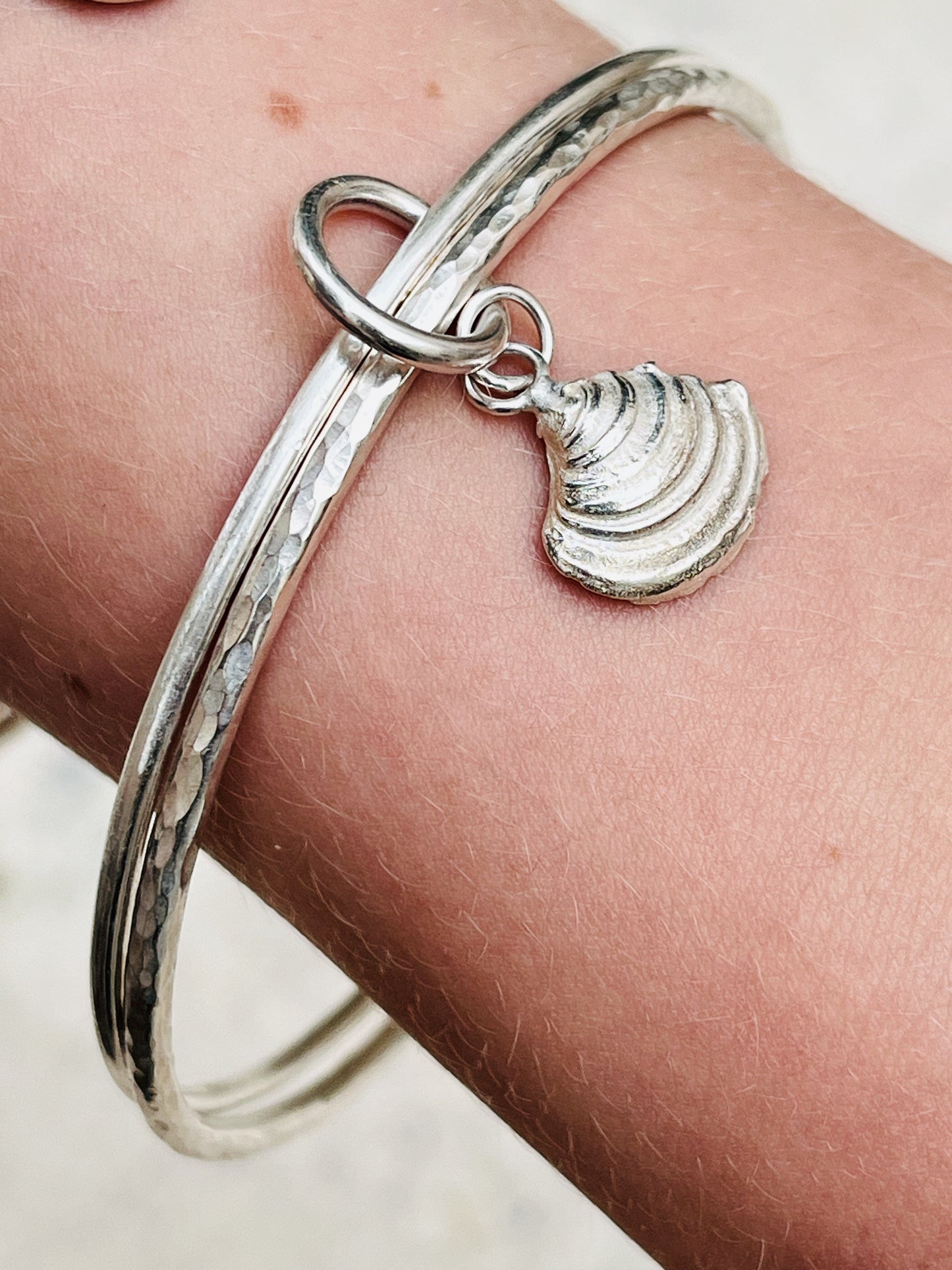 Double Bigbury shell Bangle.