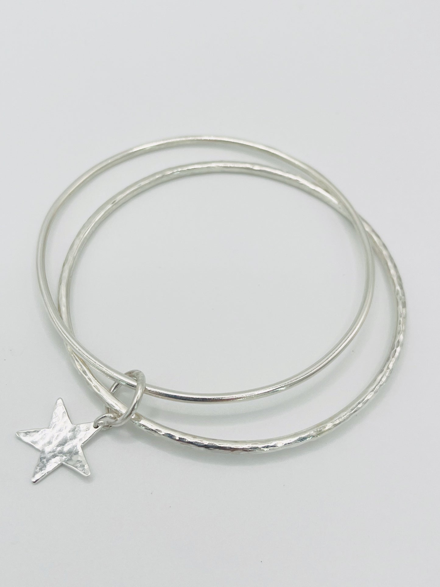 Double silver star Bangle.