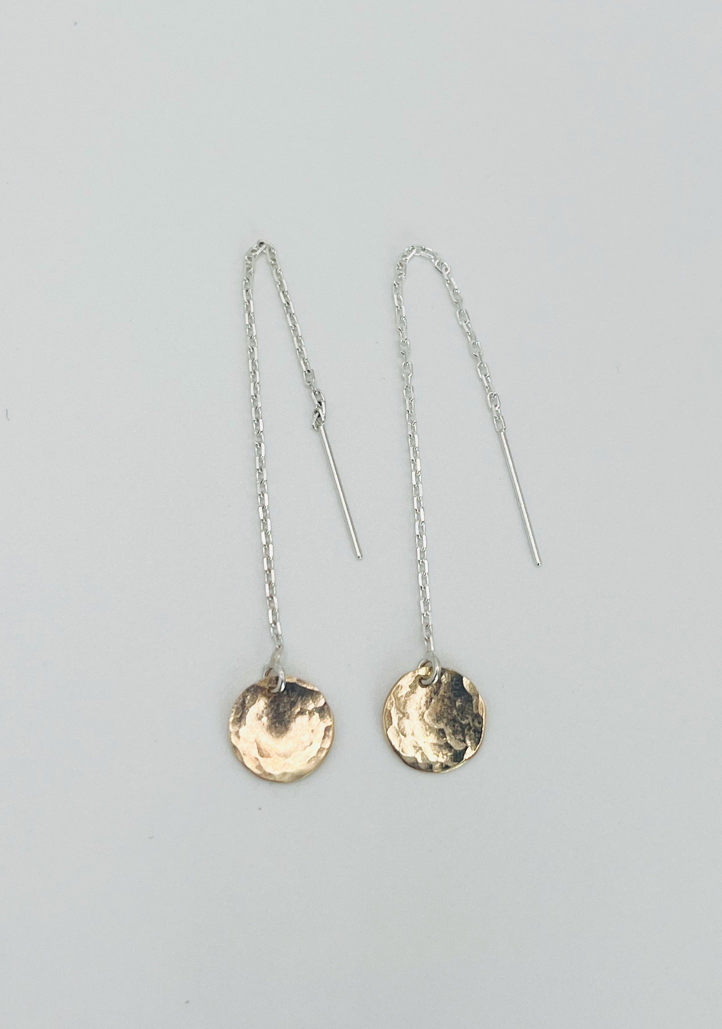 Gold shimmer chain earings