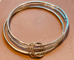 Triple Gold rings Bangle.