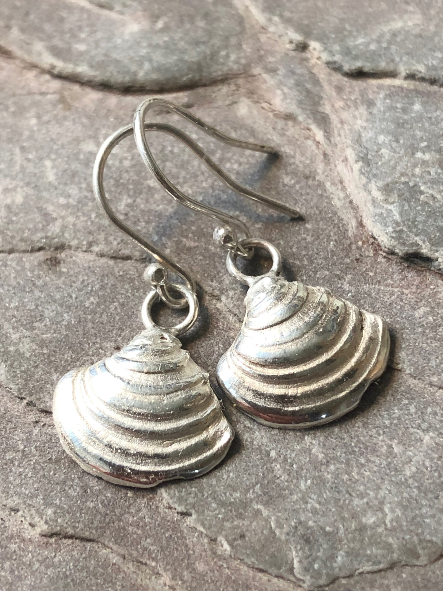 Bigbury shell dangly earings.