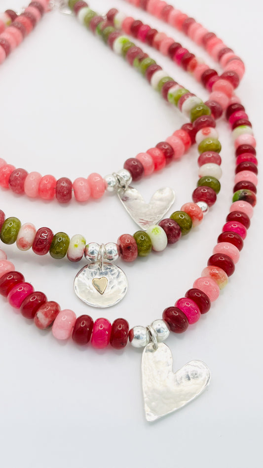 Chunky Big love heart necklace.