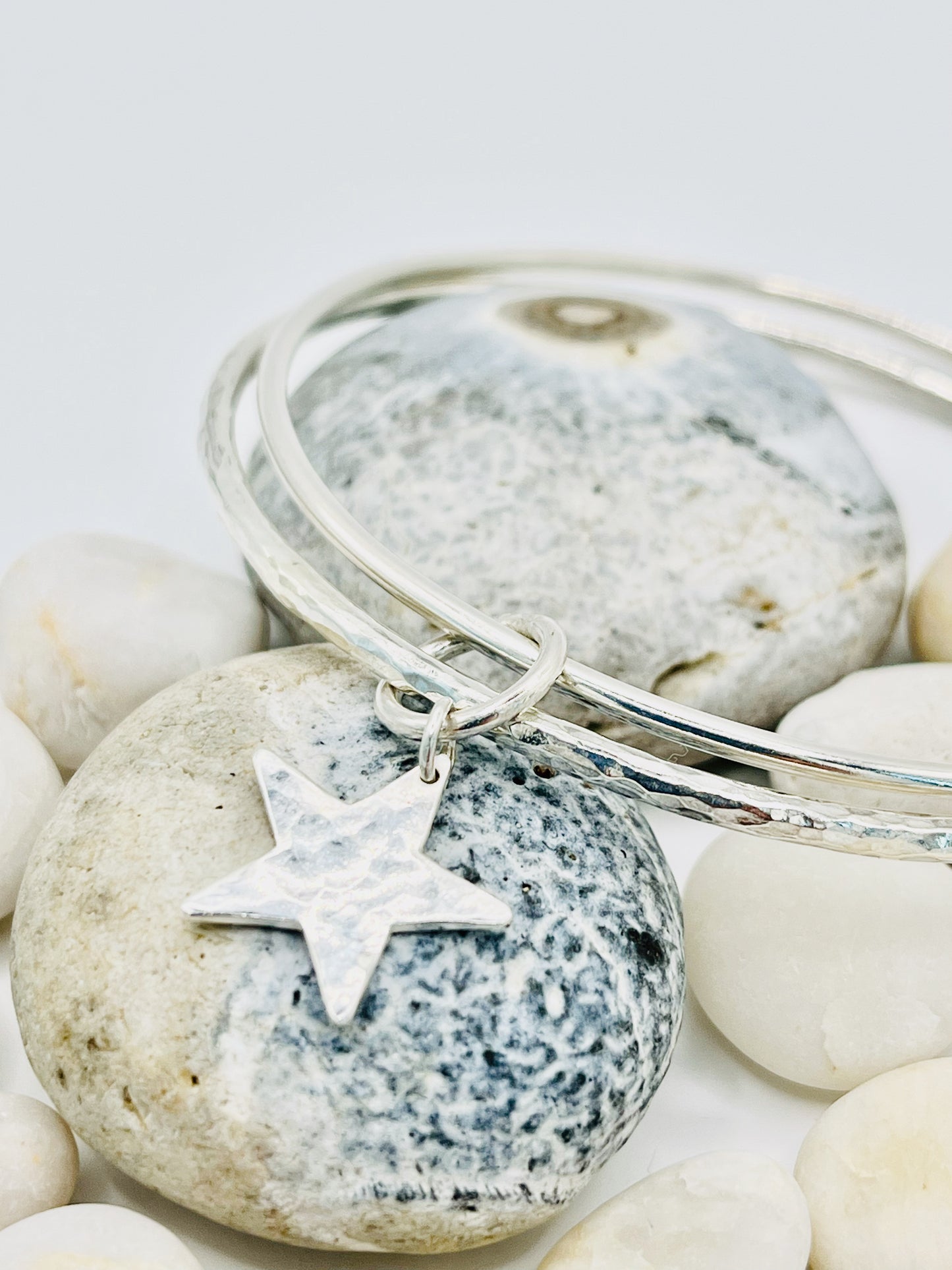 Double silver star Bangle.