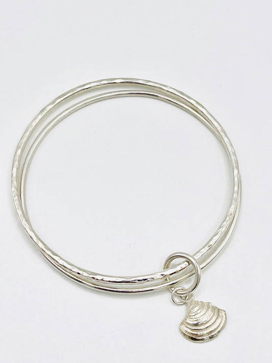 Double Bigbury shell Bangle.