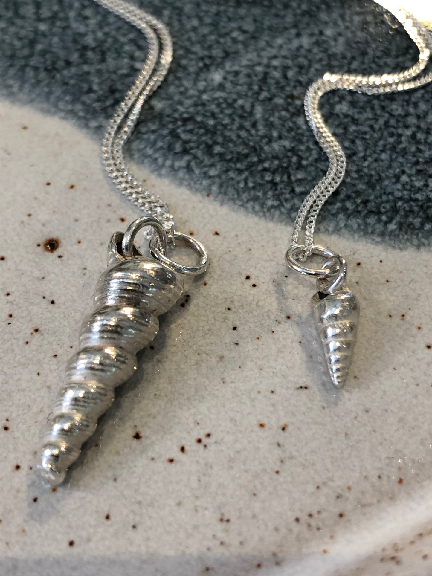 Spiral twist Shell necklace.