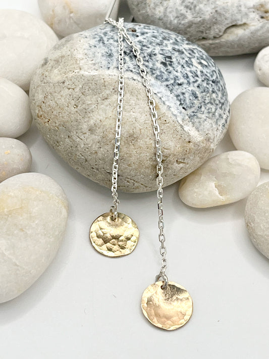 Gold shimmer chain earings