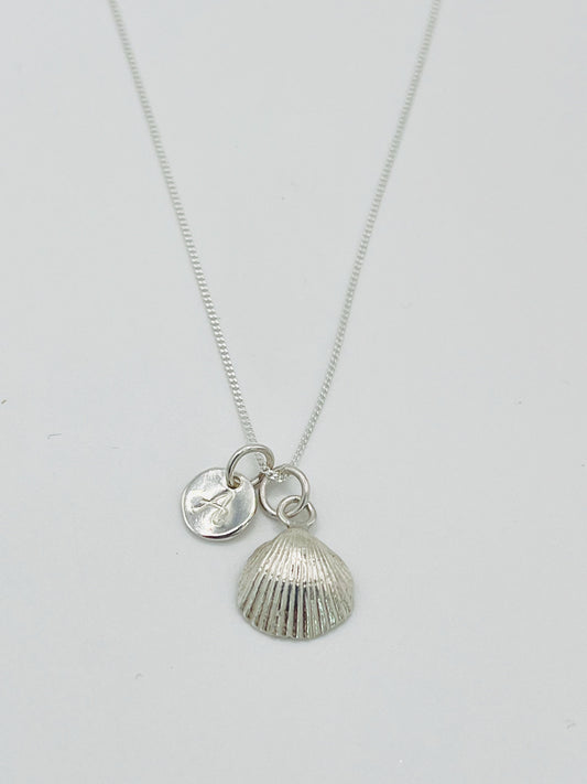 Personalised scallop necklace.