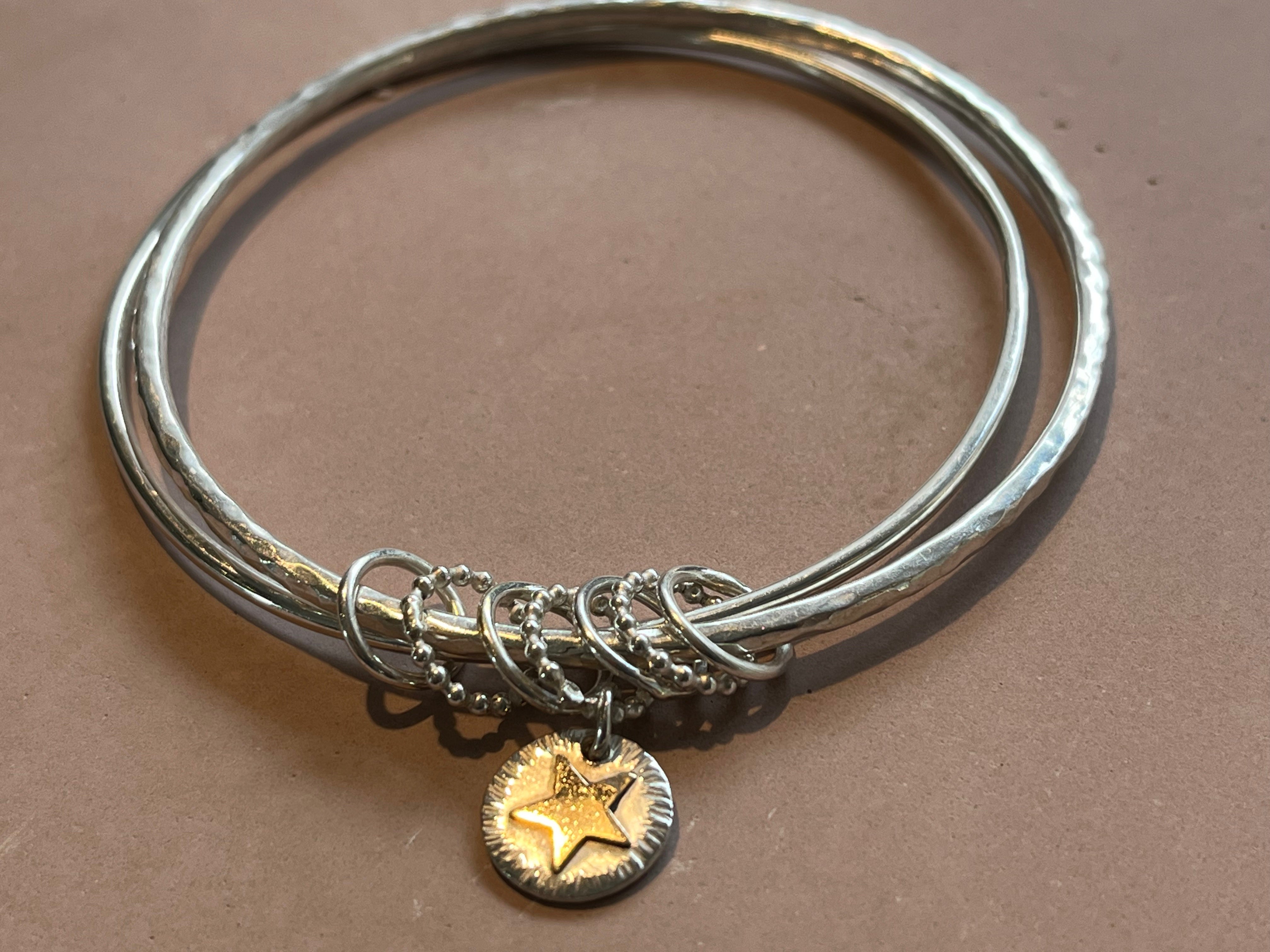 Gold star cluster bangle.