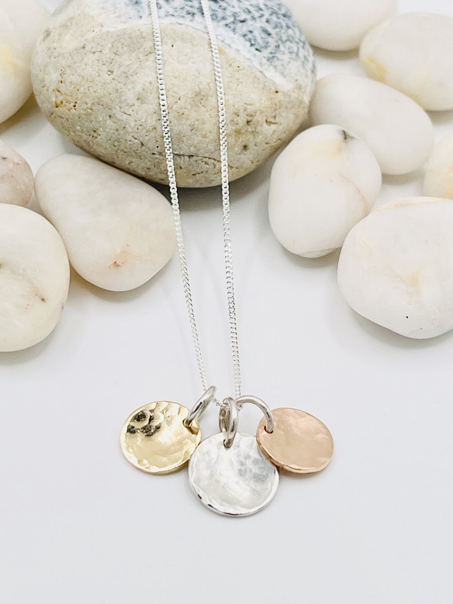 'Trio' shimmer necklace.