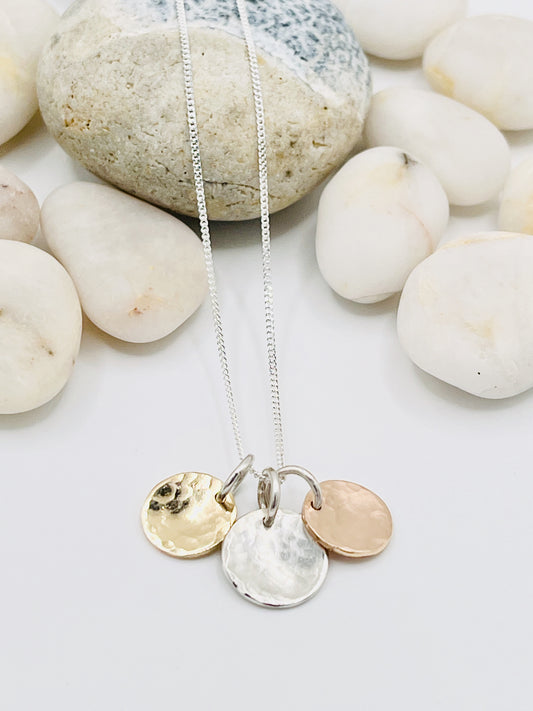 'Trio' shimmer necklace.