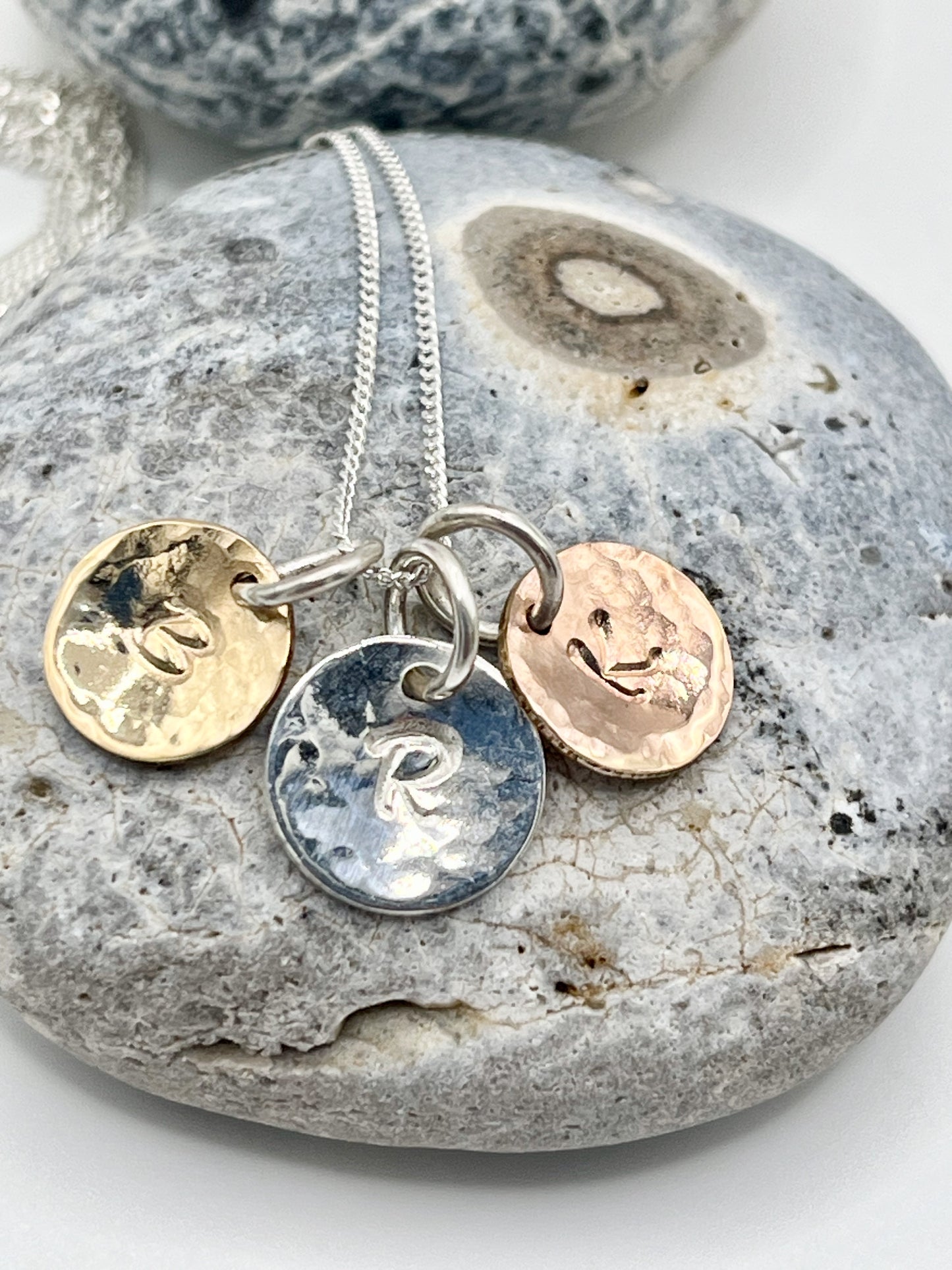 Trio of discs necklace.