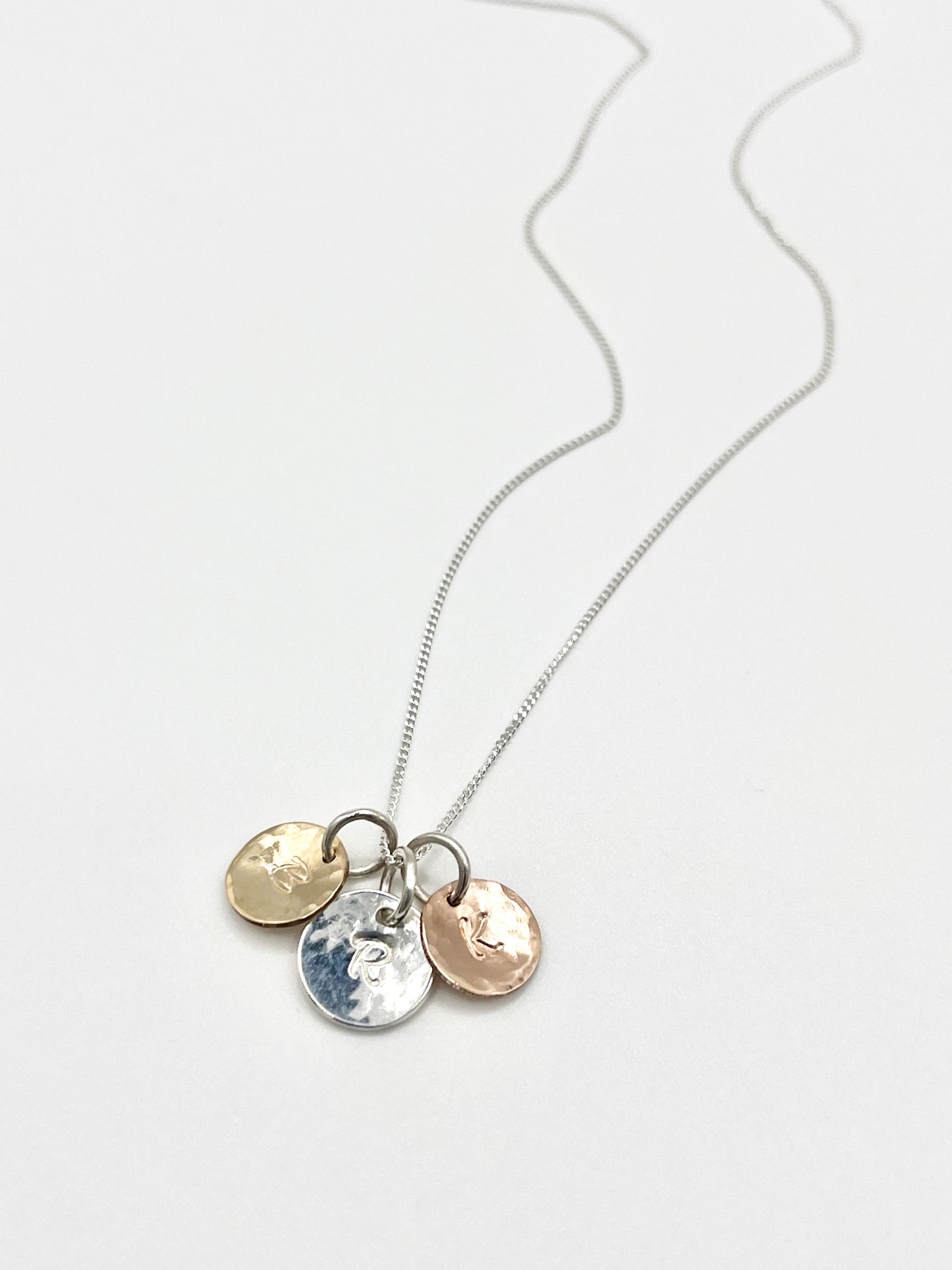 Trio of discs necklace.