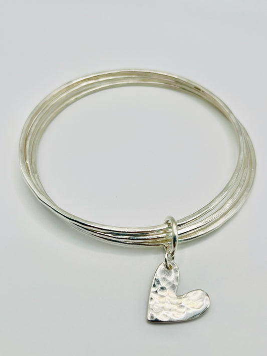 Triple heart Bangle.