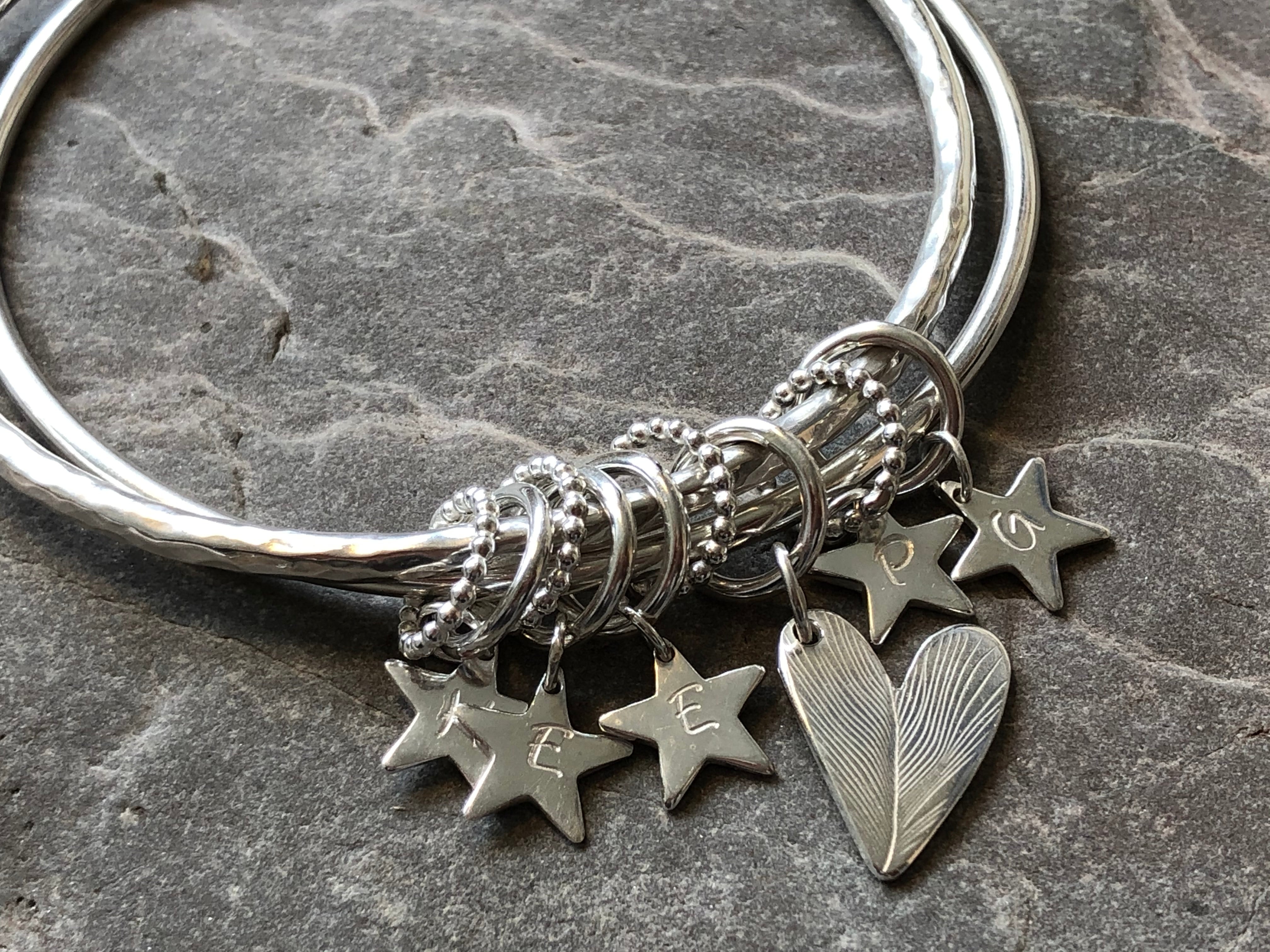 Hearts 'n' stars stacking bangle.