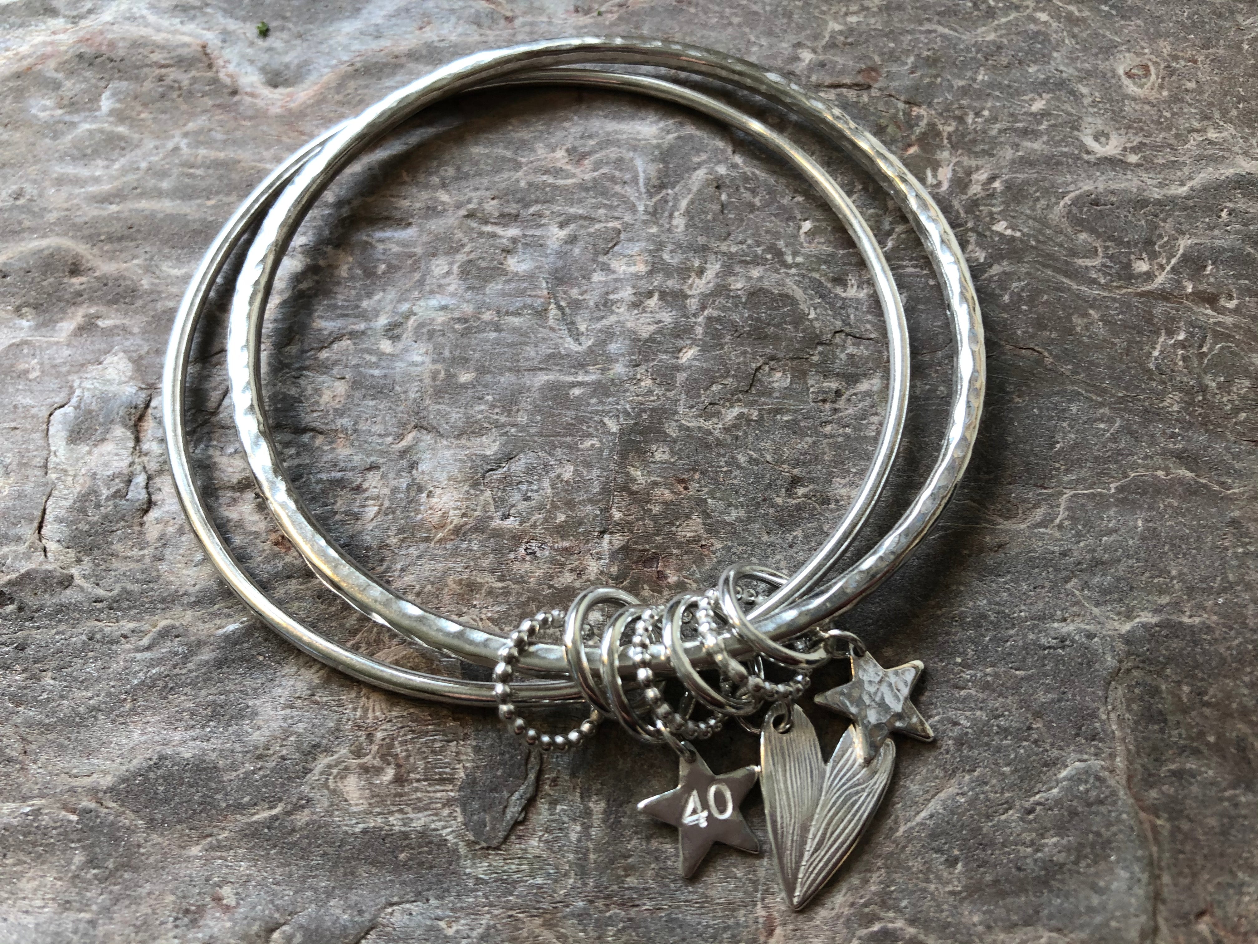 Hearts 'n' stars stacking bangle.