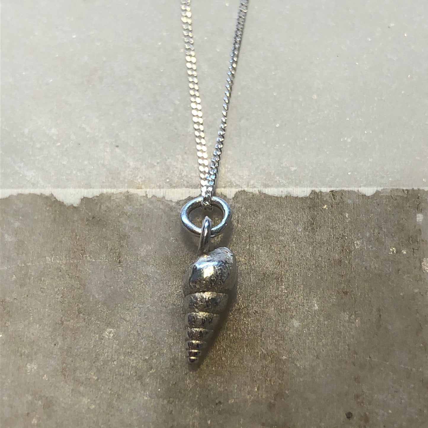 Bantham mini spiral shell necklace.