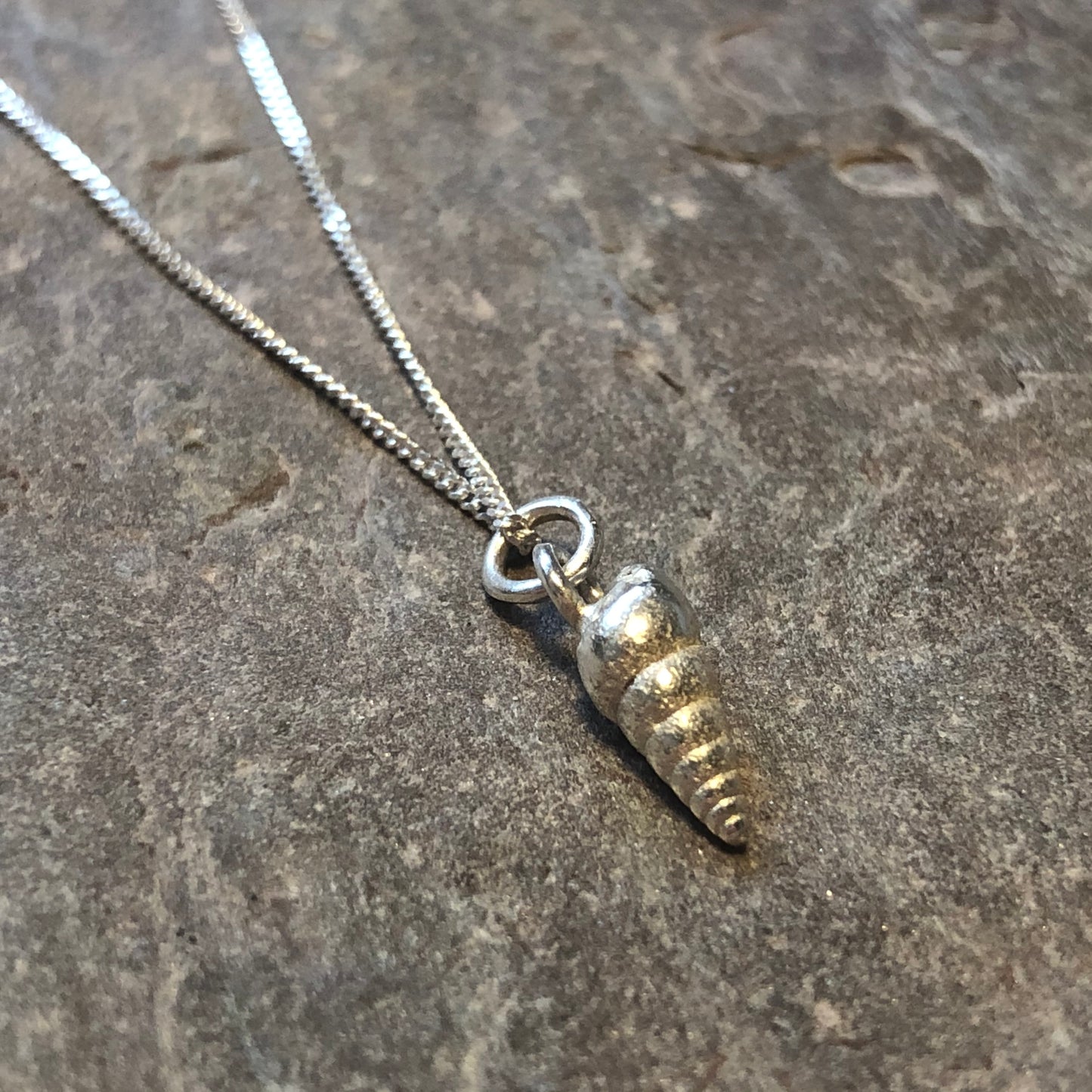 Bantham mini spiral shell necklace.