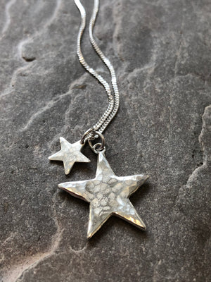 Chunky Silver Star necklace.
