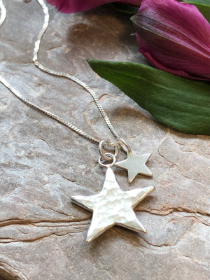 Chunky Silver Star necklace.
