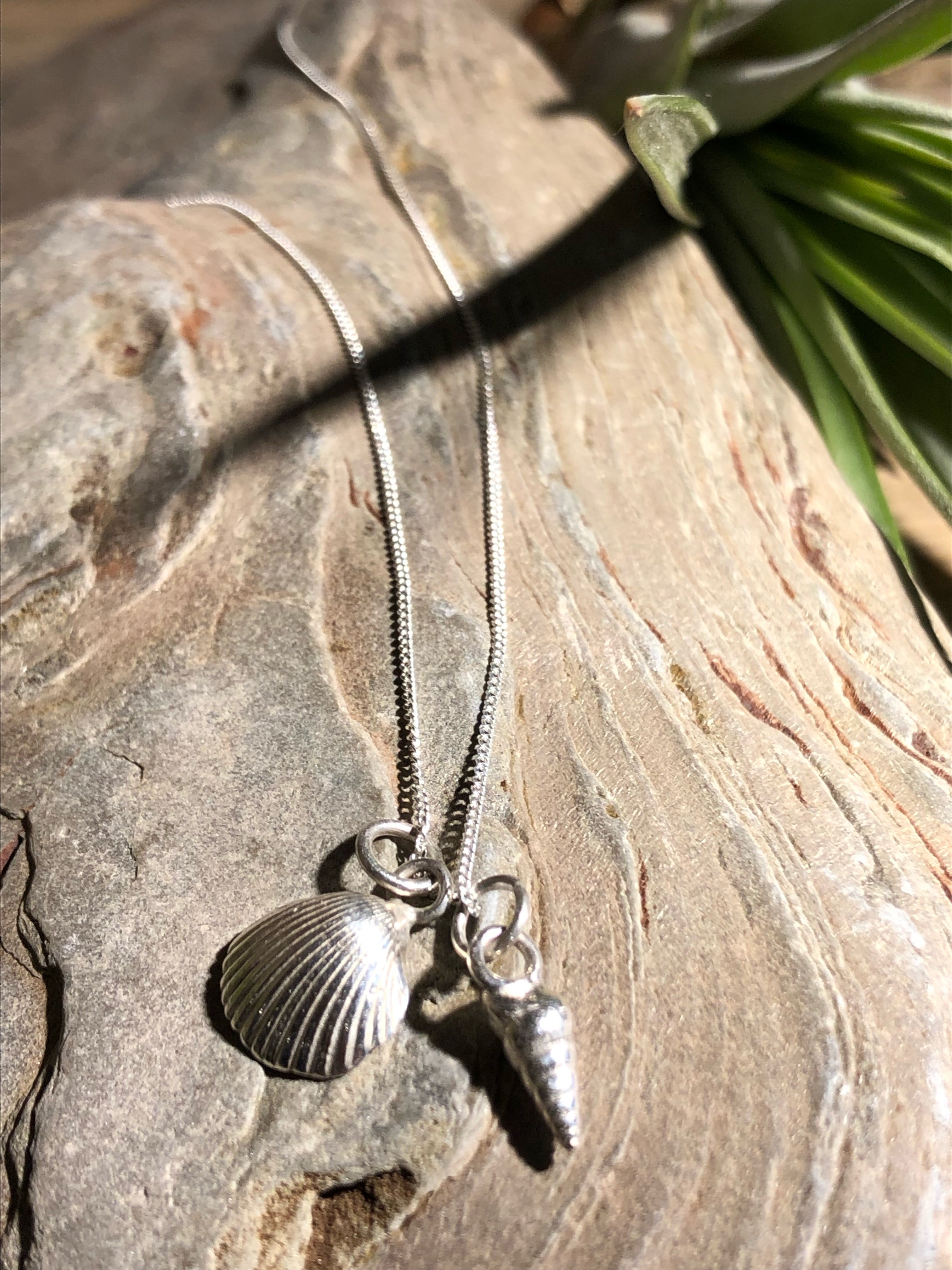 Bantham double shell necklace.