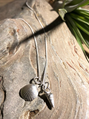 Bantham double shell necklace.